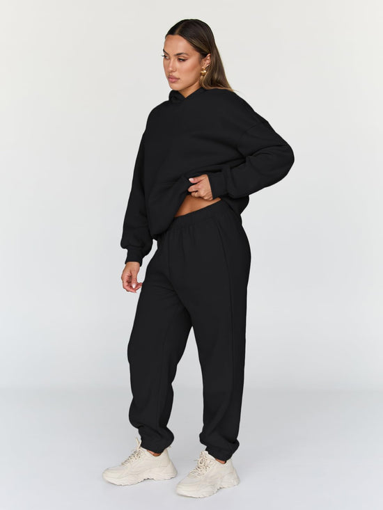 Track suit — Trendy queen two piece lounge set with hoodie and sweatpants 2026