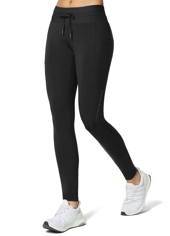 baleaf women's fleece lined leggings - water resistant high waisted pants with pockets