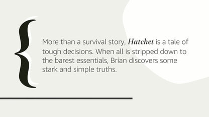 Hatchet — survival skills in the wilderness