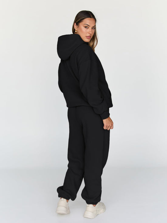Track suit — Trendy queen two piece lounge set with hoodie and sweatpants 2026