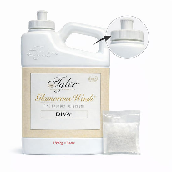 Tyler Glam Wash laundry detergent — Diva scent, 907g, HE safe