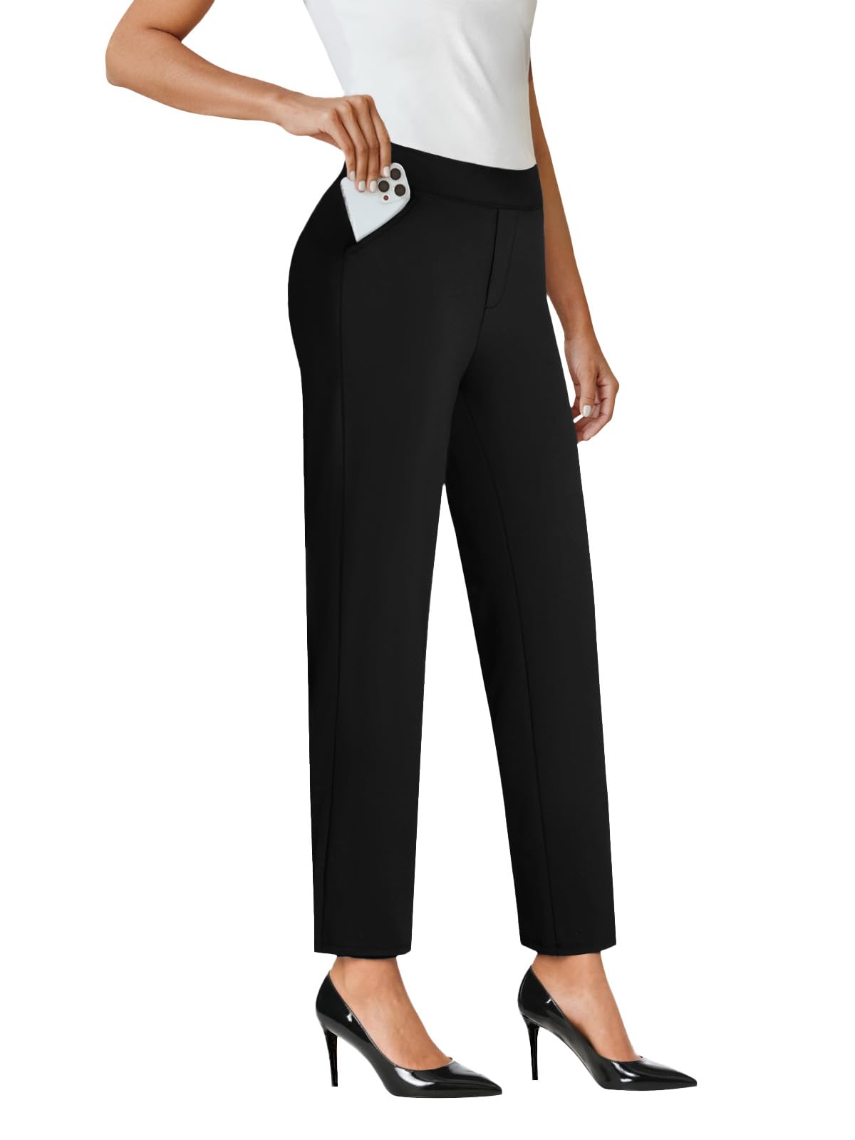COPYLEAF ankle dress pants — high waisted with pockets for work and travel