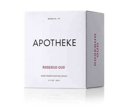 Apotheke scented candle — soy wax, large black jar, non toxic, luxury gift