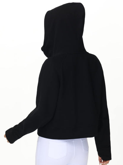 THE GYM PEOPLE sweatshirt — Full-zip fleece hoodie with pockets and thumb holes