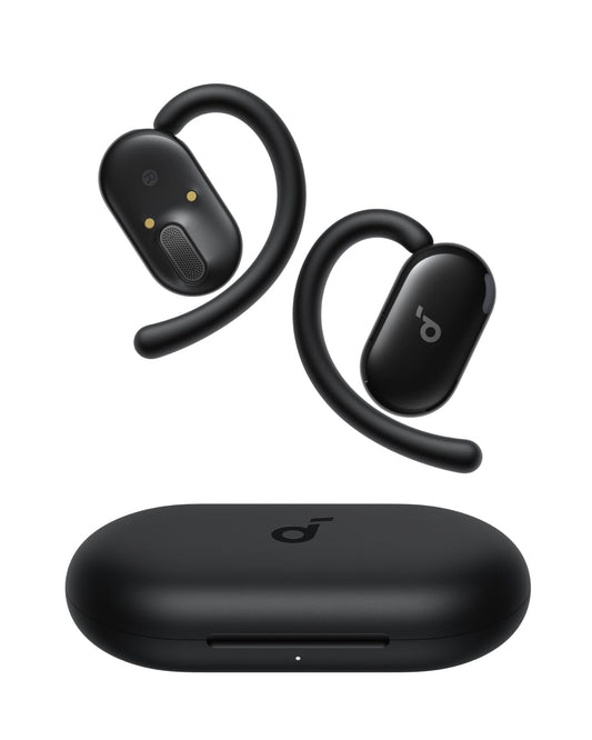 Soundcore V20i headphones — adjustable ear hooks for a snug fit and powerful sound