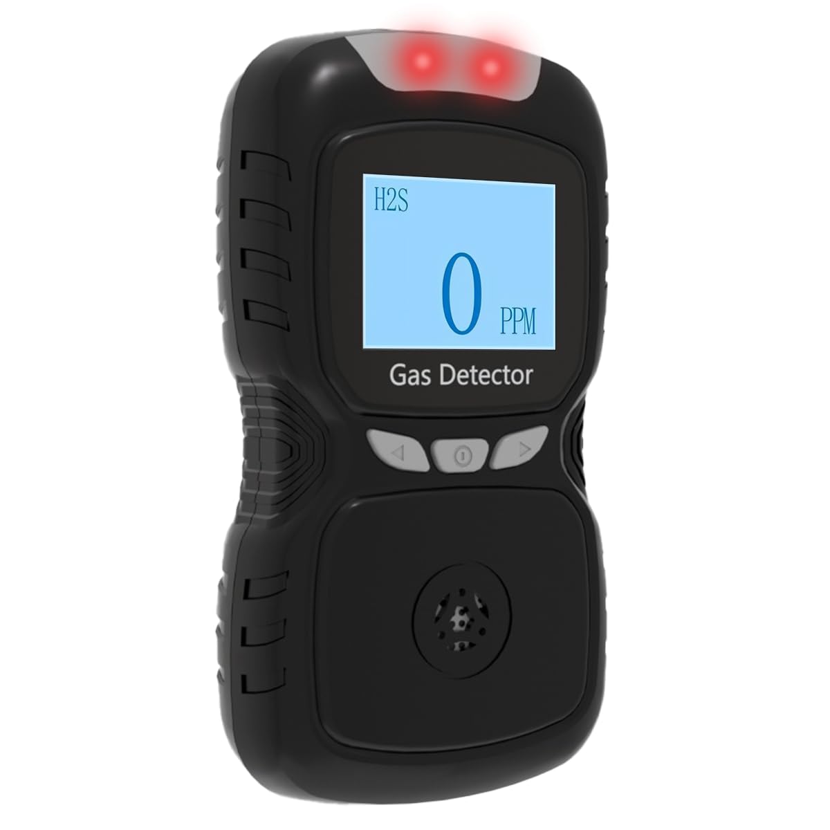 Sooguard H2S Gas Detector Clip On Portable, 0-100ppm Monitor with Triple Alarm (Sound/Light/Vibration), 0.5s Fast Response & Digital Display, Personal Gas Monitor