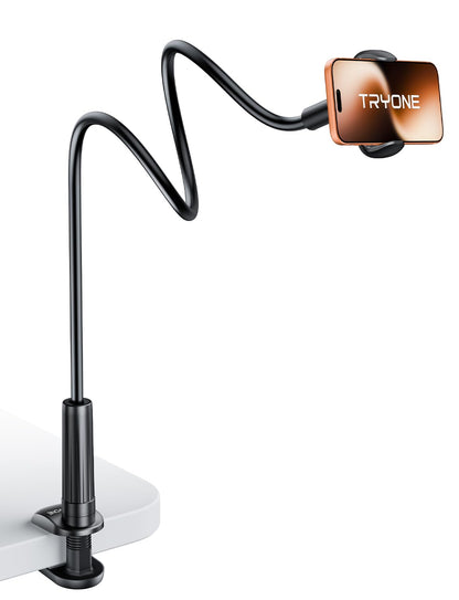 Tryone gooseneck phone holder stand — flexible arm adjustable mount for phones 4-7
