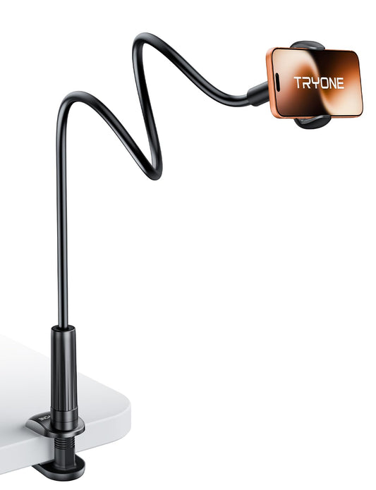 Tryone gooseneck phone holder stand — flexible arm adjustable mount for phones 4-7