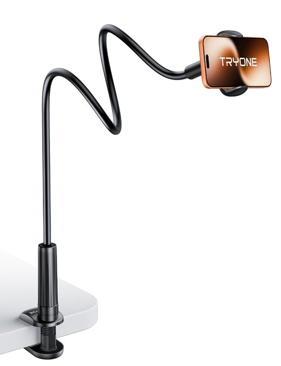 Tryone gooseneck phone holder stand — flexible arm adjustable mount for phones 4-7