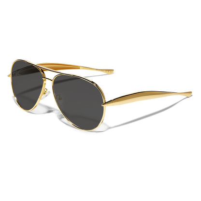 GUVIVI aviator sunglasses — retro gold oversized design for men and women