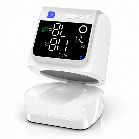 Automatic Electronic Blood Pressure Monitor, 22-40 CM Blood Pressure Cuff, 3 Users*199 Memories, Arm Blood Pressure Monitors for Home Use, Backlit Large LED Screen, BP Monitor (White Silver)