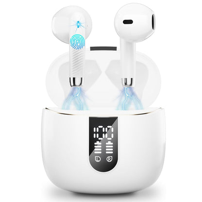 Wireless earbuds — Bluetooth 5.4 with noise cancelling mics and 40H battery life
