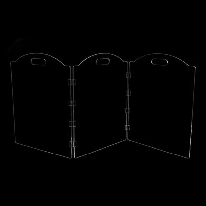 Dog gate - Clear acrylic freestanding design for doorways and inside use