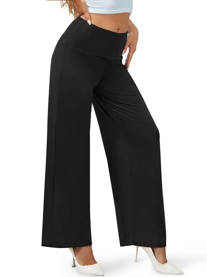 Arolina women's palazzo pants - stretchy wide leg design with high waist