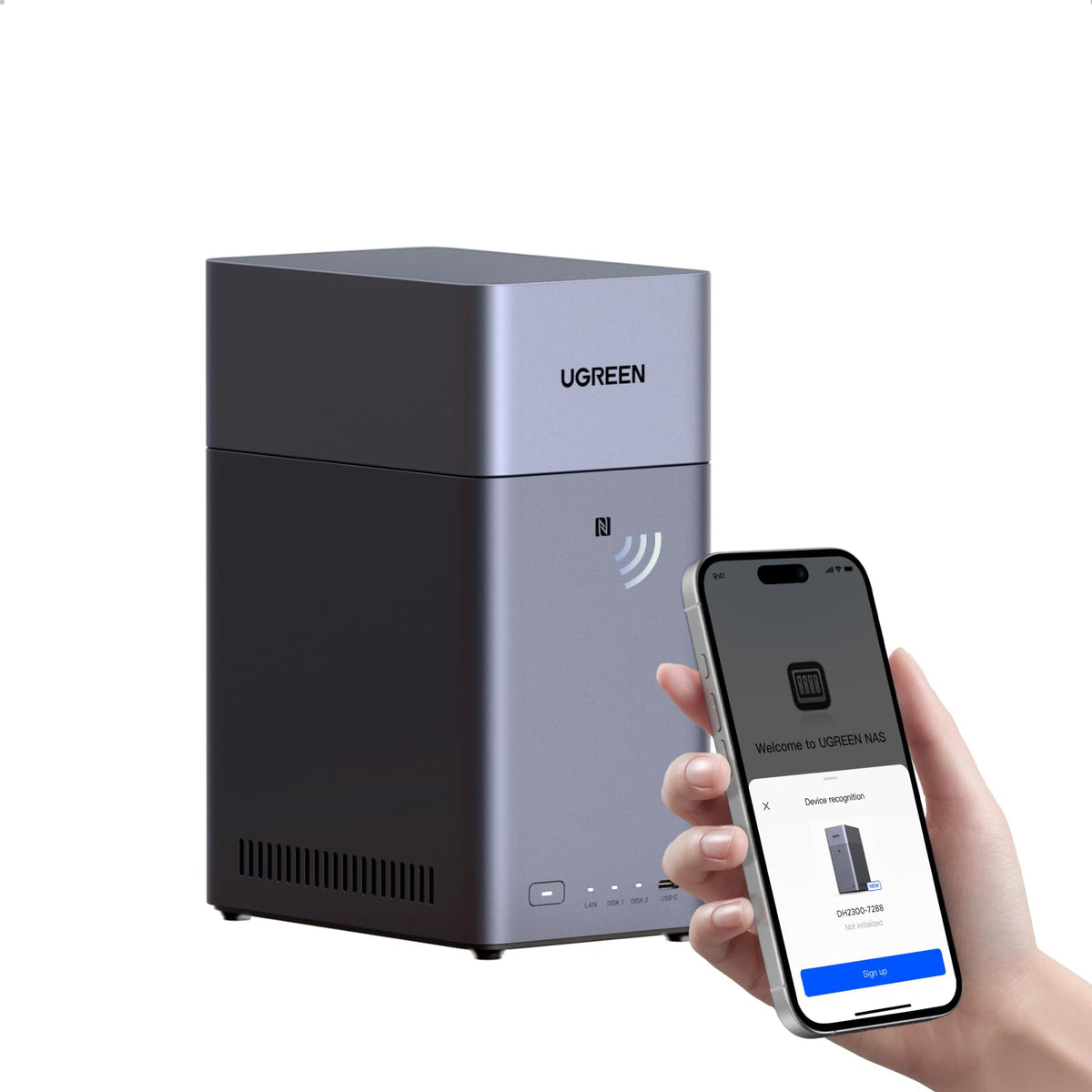 UGREEN NAS DH2300 desktop NAS with remote access and AI photo album support
