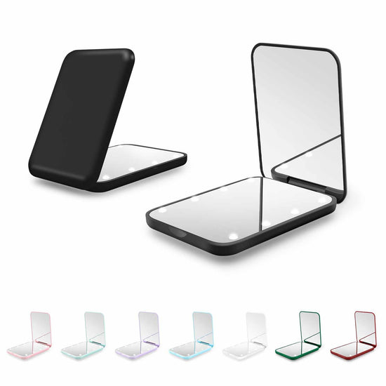 Kakuje compact mirror — 1X/3X magnification with LED light and internal battery