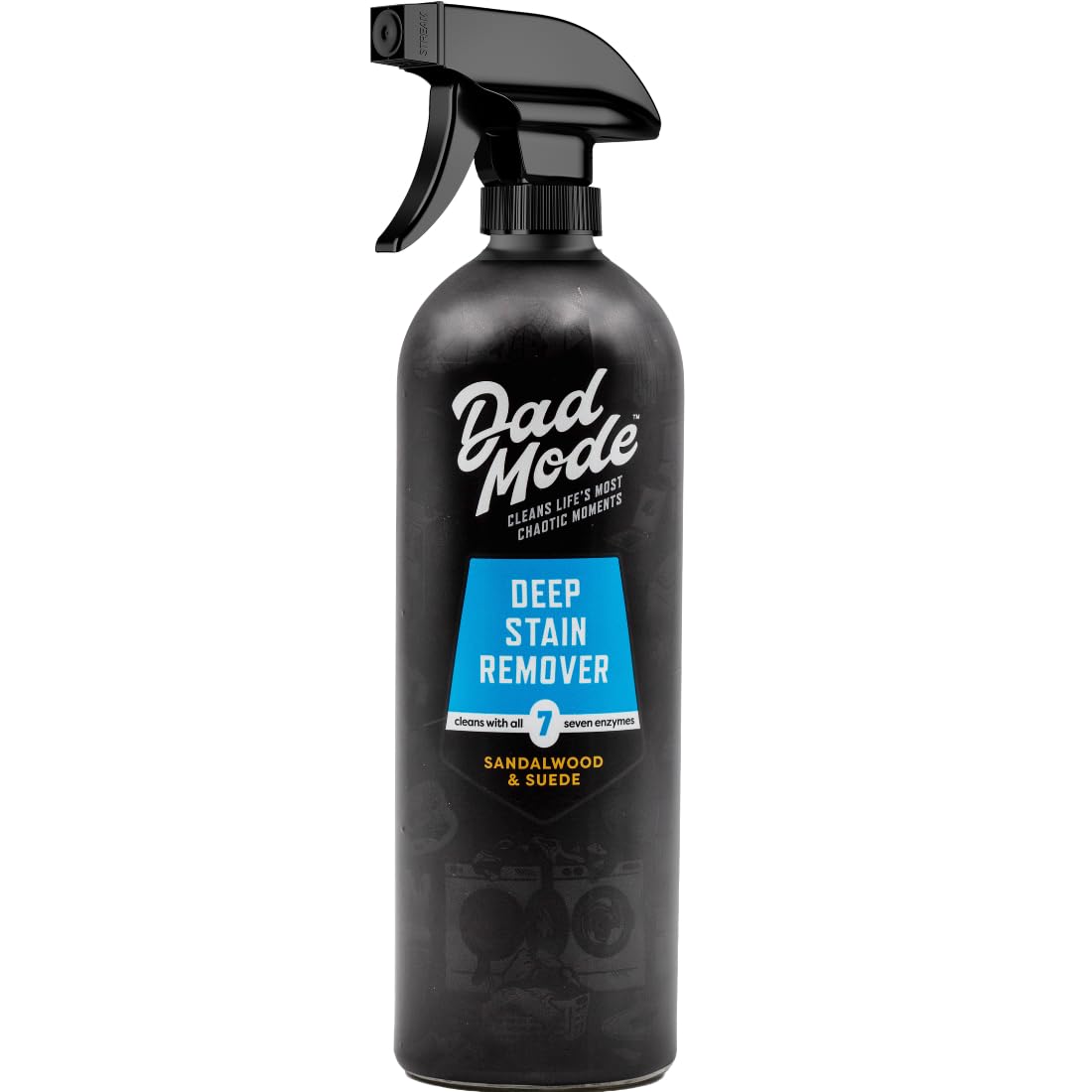 DadMode 7-Enzyme Laundry Stain & Odor Destroyer – Deep Cleaner for Extreme Clothing Messes - Masculine Sandalwood & Suede Scent, 16oz Metal Bottle + Refill Pouch