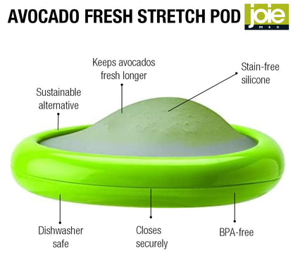 Joie food storage container set — silicone stretch pods for avocados, tomatoes, onions, and lemons