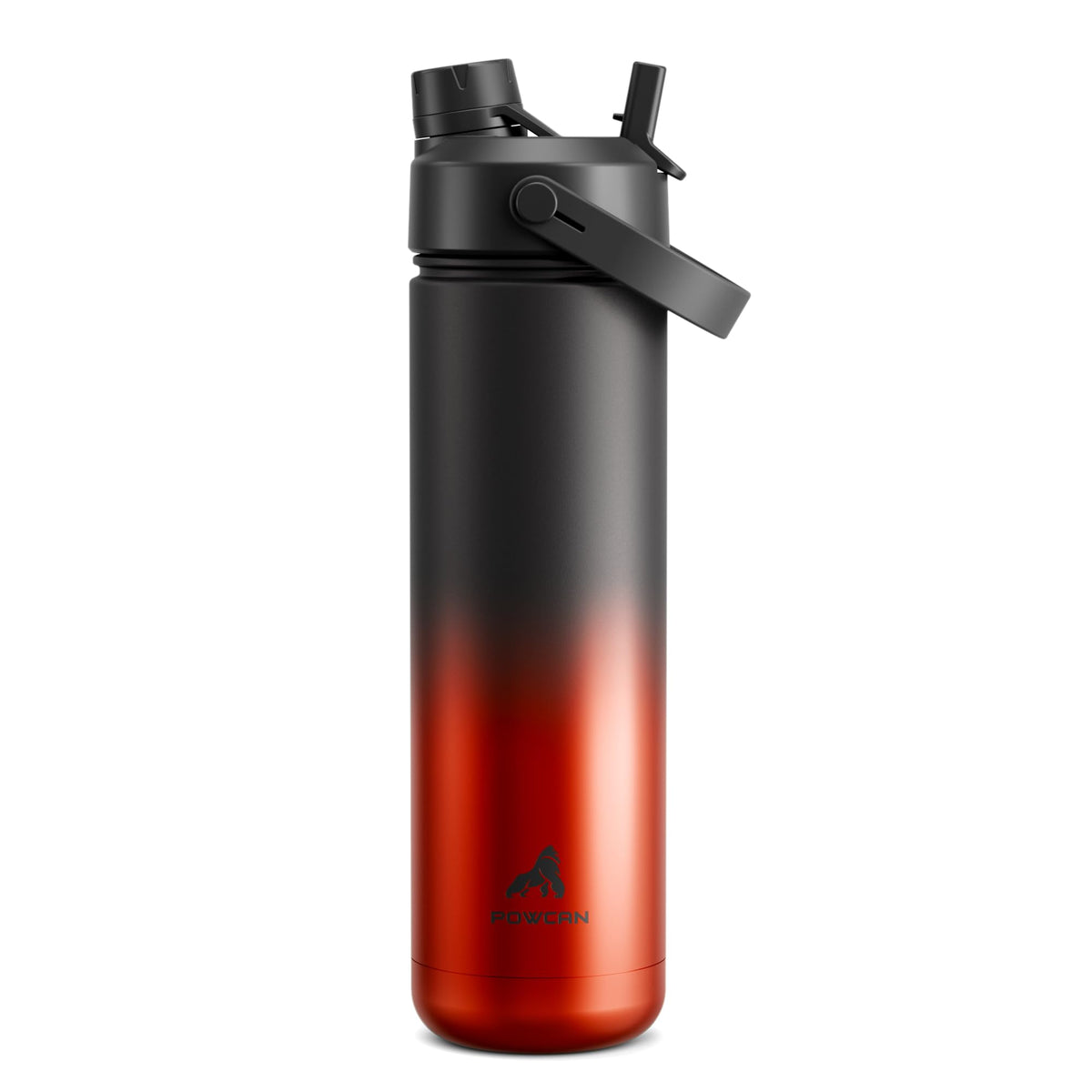 POWCAN thermos with 2-in-1 straw and spout lid