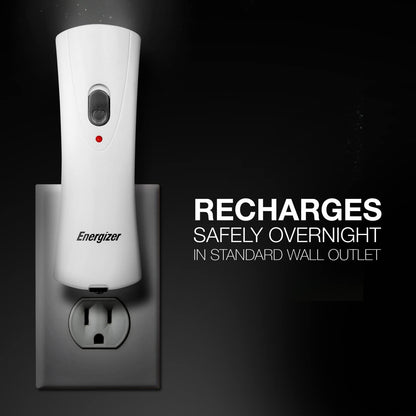 Energizer rechargeable LED flashlights - auto-on feature for home use and power outages