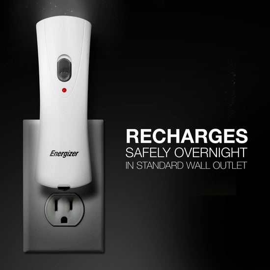 Energizer rechargeable LED flashlights - auto-on feature for home use and power outages