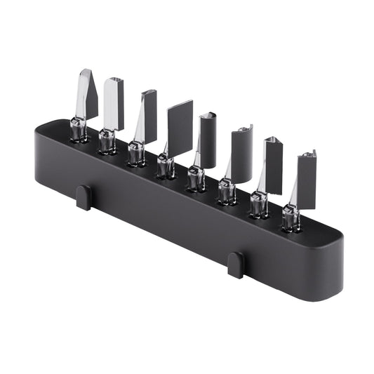 HOZO NeoSander Basic Sanding Head Collection, 8PCS Detail Attachments with Pointed, Flat, Arc, Half-Cylinder, 45° & 90° Heads for Edges, Corners & Fine Surface Finishing
