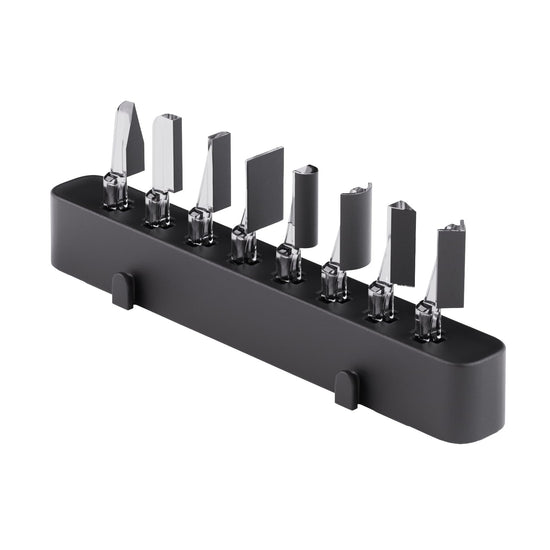 HOZO NeoSander Basic Sanding Head Collection, 8PCS Detail Attachments with Pointed, Flat, Arc, Half-Cylinder, 45° & 90° Heads for Edges, Corners & Fine Surface Finishing