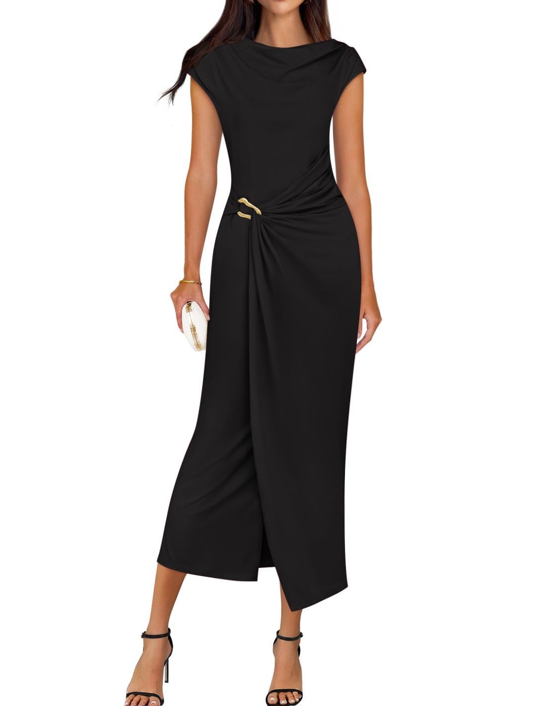 ZESICA dress - Summer cap sleeve bodycon dress for wedding guest or cocktail party.