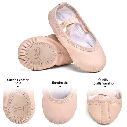 Stelle ballet shoes — soft leather slippers for toddlers and kids