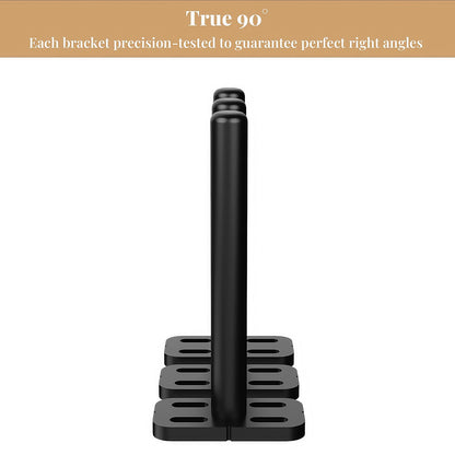 4pcs Wall Shelf Brackets Heavy Duty Floating Shelf Bracket Hidden,Invisible Black Shelving Brackets Decorative Floating Shelf Hardware Heavy Duty,Metal Shelf Support Bracket(4"-4pcs)