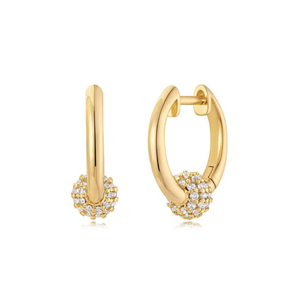 MYEARS earrings — Gold huggie hoop ear cuff in hypoallergenic design