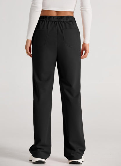 EVALESS high waist stretchy work pants with pockets