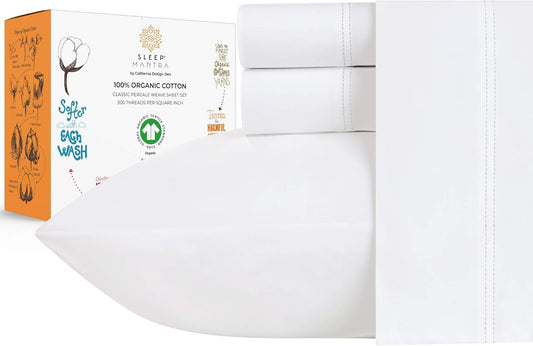 Sleep Mantra bed linen set — 100% organic cotton with crisp percale weave