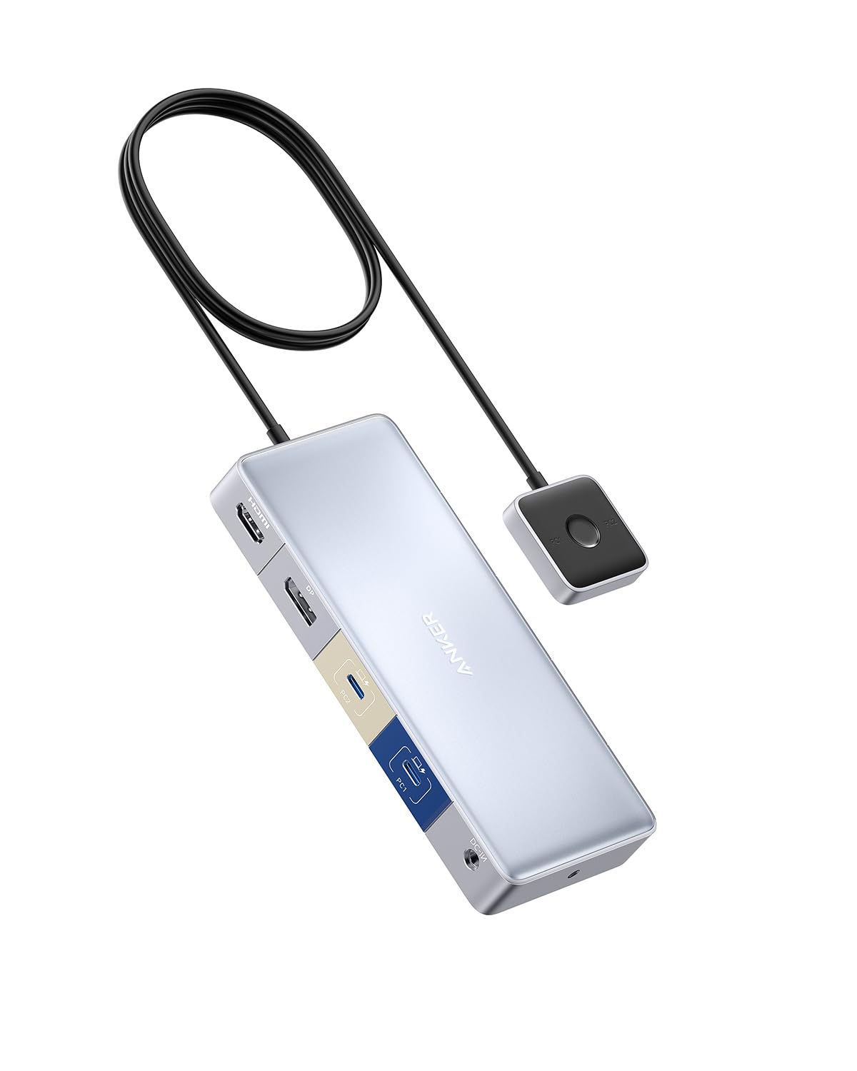 Anker multiport hub — KVM switch for dual 4K monitors and 2 laptops