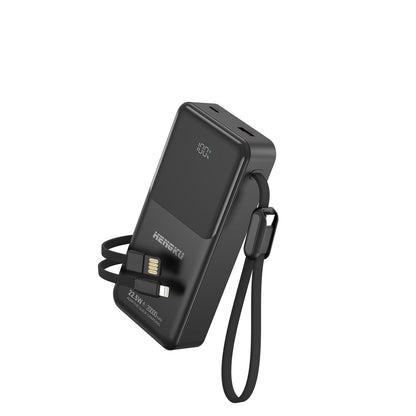 HENGKU Power Bank 20000mah Portable Built-in Cable 22.5w Fast Charge