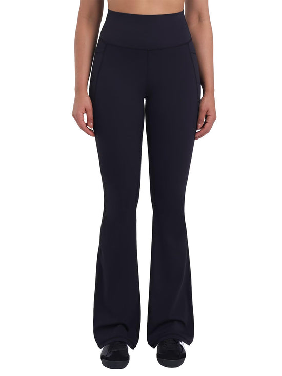 Sunzel pants — Women's high waisted mini flare leggings with pockets and tummy control