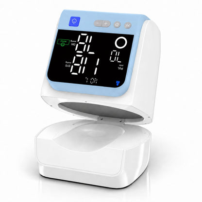 Automatic Electronic Blood Pressure Monitor, 22-40 CM Blood Pressure Cuff, 3 Users*199 Memories, Arm Blood Pressure Monitors for Home Use, Backlit Large LED Screen, BP Monitor (White Lake Blue)