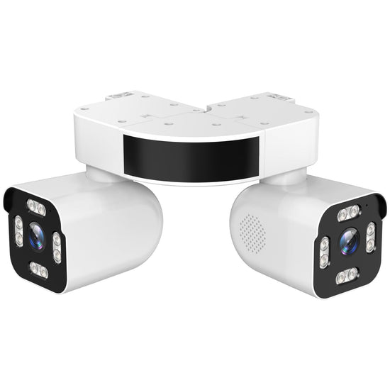 Xparkin security camera — Dual lens outdoor camera with 2.5K resolution and audio capabilities