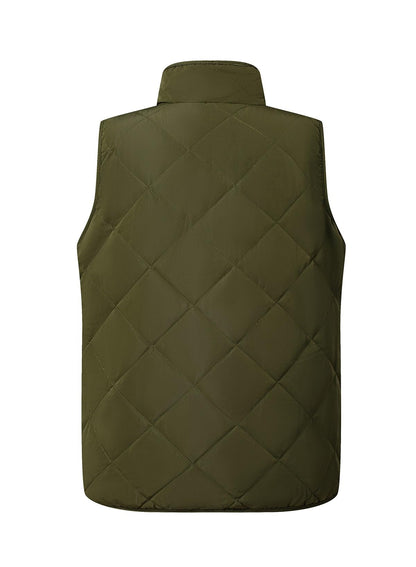 SHEWIN women puffer vest - reversible and warm winter outerwear with pockets