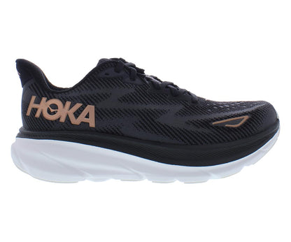 Hoka women's Clifton 9 shoes - lightweight and cushioned design.