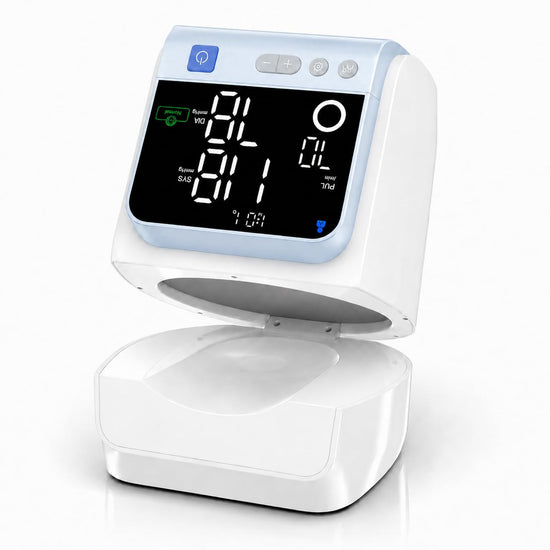 Automatic Electronic Blood Pressure Monitor, 22-40 CM Blood Pressure Cuff, 3 Users*199 Memories, Arm Blood Pressure Monitors for Home Use, Backlit Large LED Screen, BP Monitor (White Blue)