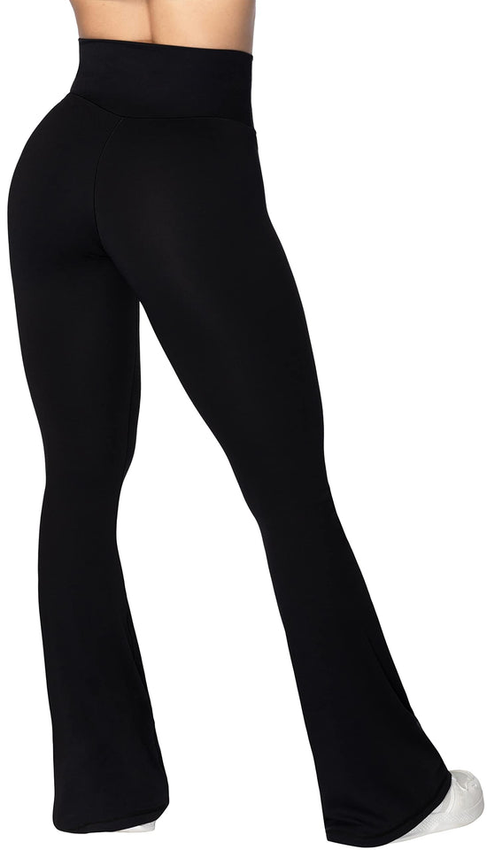 Sunzel flare leggings — crossover yoga pants with tummy control.
