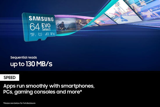 Flash memory — Samsung EVO Select microSDXC card with adapter