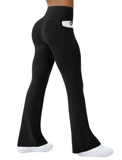 COPYLEAF womens yoga pants - High waisted flare leggings with pockets