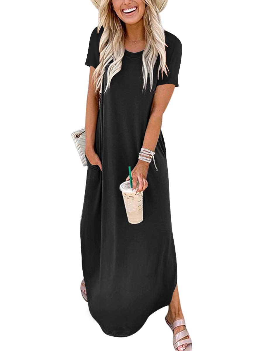 ANRABESS summer maxi dress — casual loose t-shirt style for vacation and travel