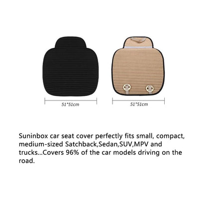 Suninbox car seat cover — ventilated breathable buckwheat hulls cushion mat for front seat