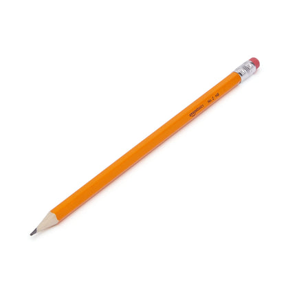 Writing instrument — Amazon Basics woodcased pencils with erasers, 30 count, orange