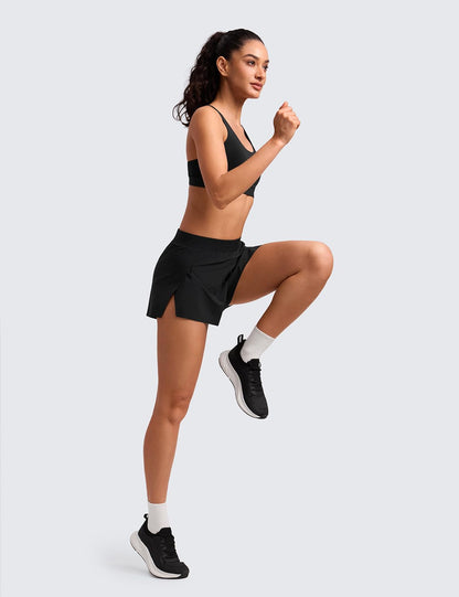CRZ YOGA shorts — V split design with breathable quick dry liner