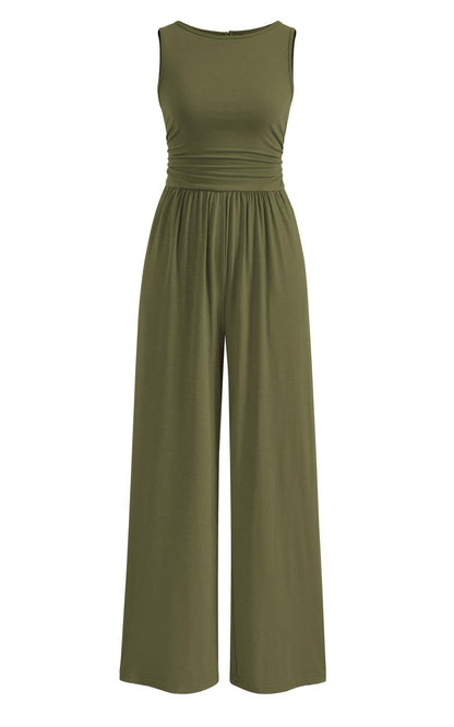 Prettygarden one piece outfit — dressy casual sleeveless wide leg romper for summer