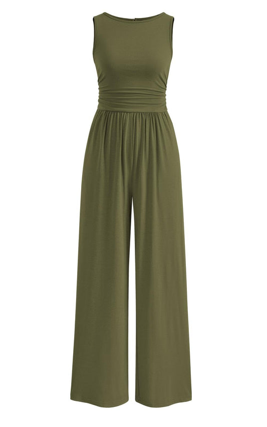 Prettygarden one piece outfit — dressy casual sleeveless wide leg romper for summer